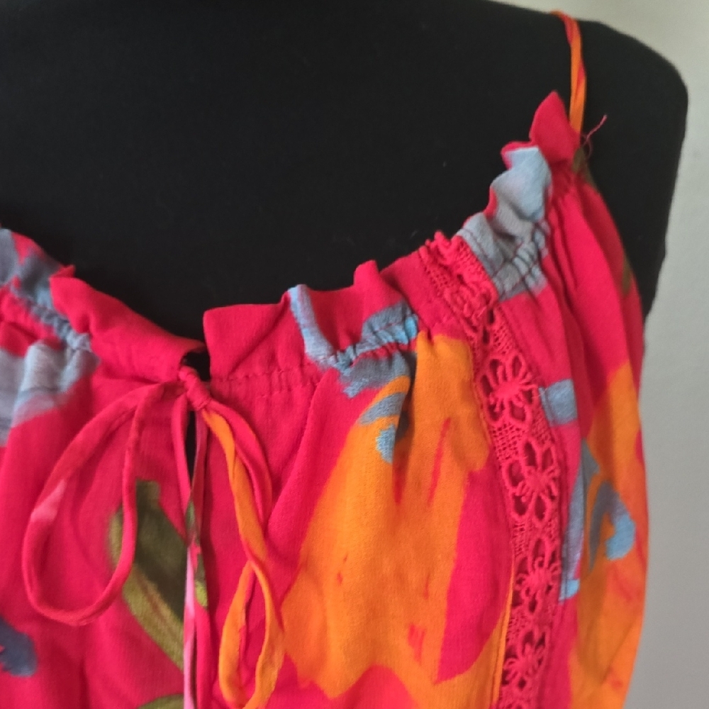 FARM Rio Mixed Fruits Ocean Ruffled Maxi Dress - Picture 5 of 9
